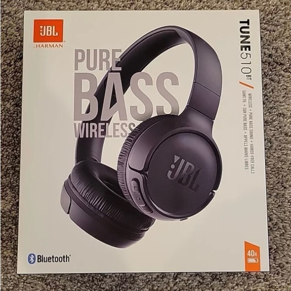 JBL Tune 510BT Wireless Headphones - Black